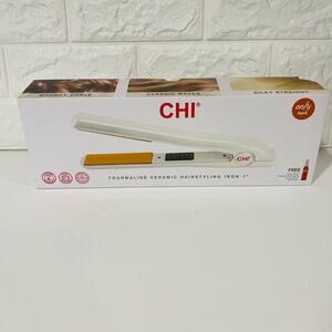 CHI Flat Iron 1" Tourmaline Ceramic Hairstyling Glossy White Box Instructions